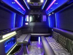 12 Passenger Mercedes Sprinter Party Bus Interior