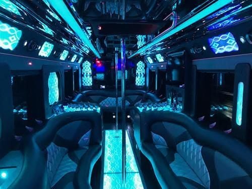 34 PASSENGER PARTY BUS INTERIOR