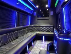 12 Passenger Mercedes Sprinter Party Bus Interior