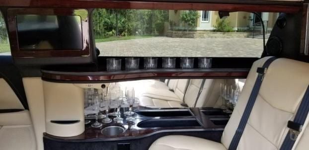 6 Passenger Stretch Cadillac Limousine Interior