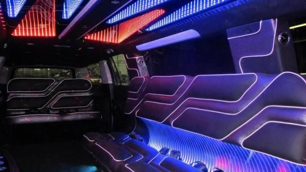 18 Passenger Stretch Cadillac Escalade SUV Limousine Interior