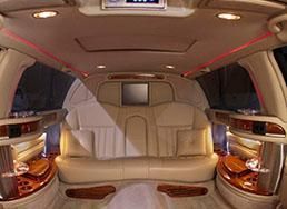 6 Passenger Stretch Cadillac Limousine Interior